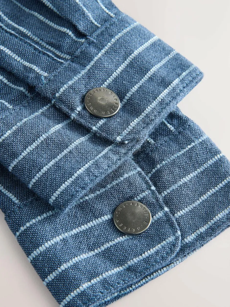 Next Blue Stripe Zip Through Hoodie (3mths-7yrs) Clearance