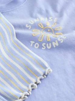 Next Short Sleeve T-Shirt and Cycle Shorts Set (3mths-7yrs) Blue Sunshine Sale
