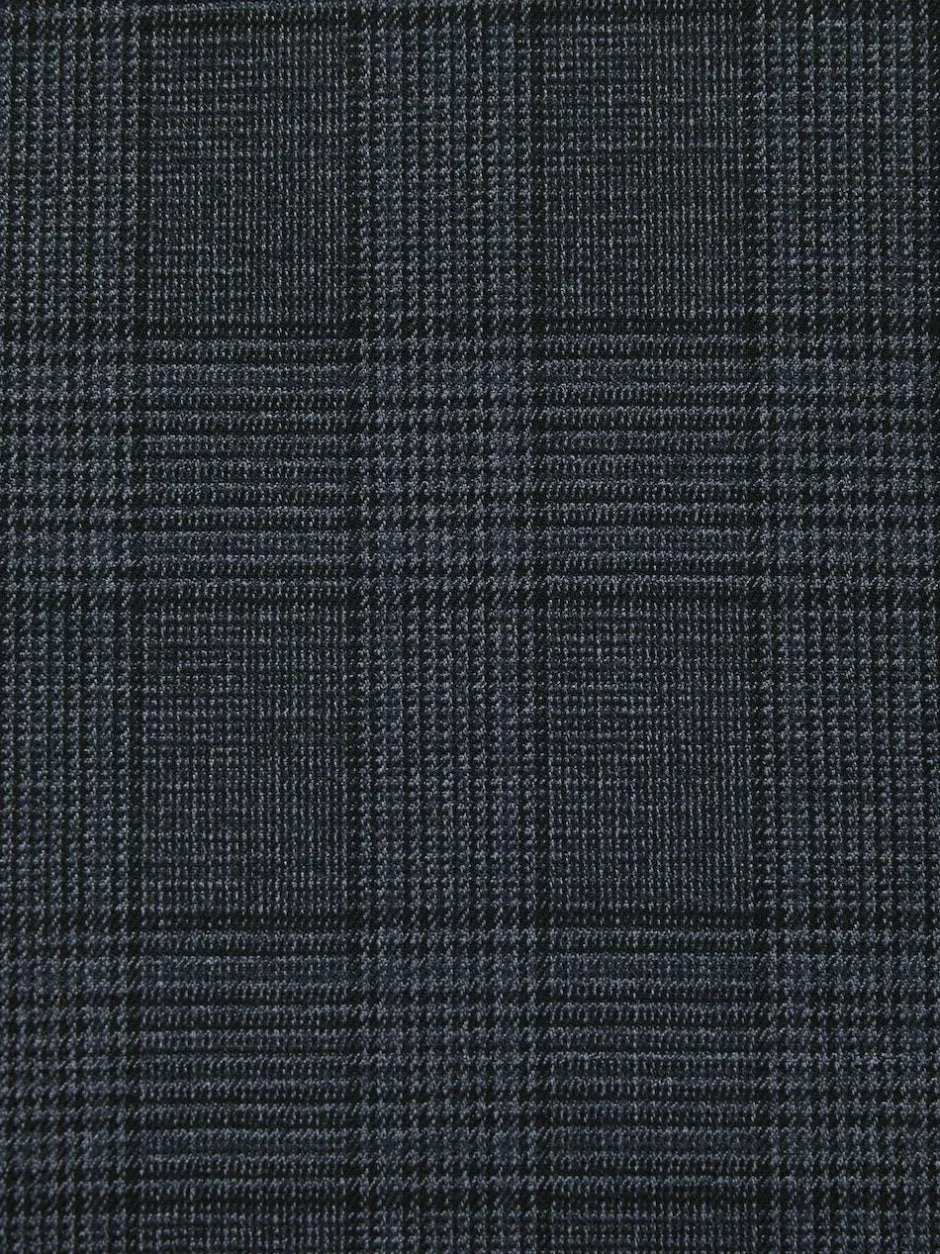 Next Blue Tailored Fit Trimmed Check Suit Jacket Clearance