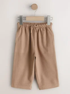 Next Blue Tan And Stripe Textured Wide Leg Joggers 3 Pack (3mths-7yrs) Hot