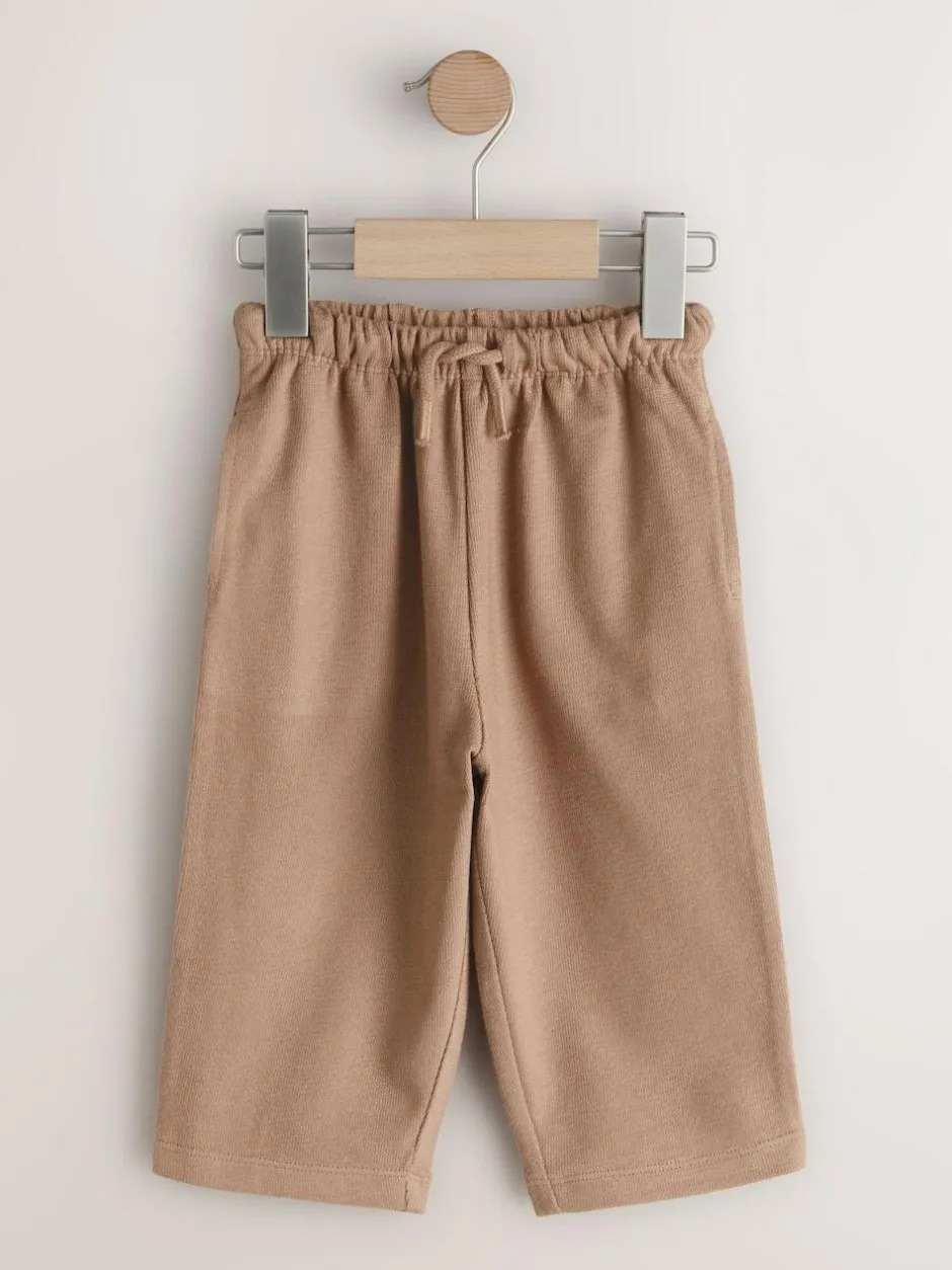 Next Blue Tan And Stripe Textured Wide Leg Joggers 3 Pack (3mths-7yrs) Hot
