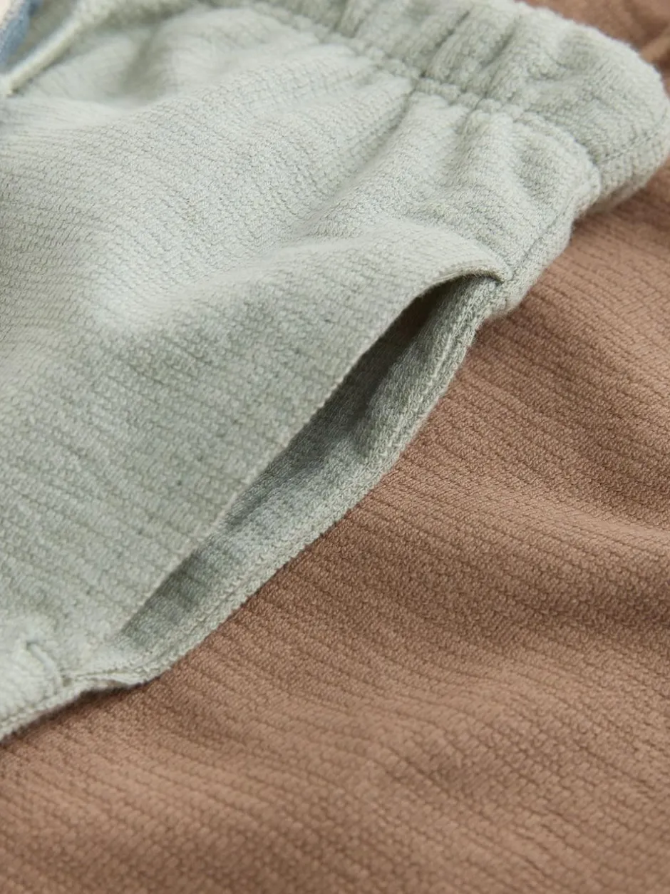 Next Blue Tan And Stripe Textured Wide Leg Joggers 3 Pack (3mths-7yrs) Hot