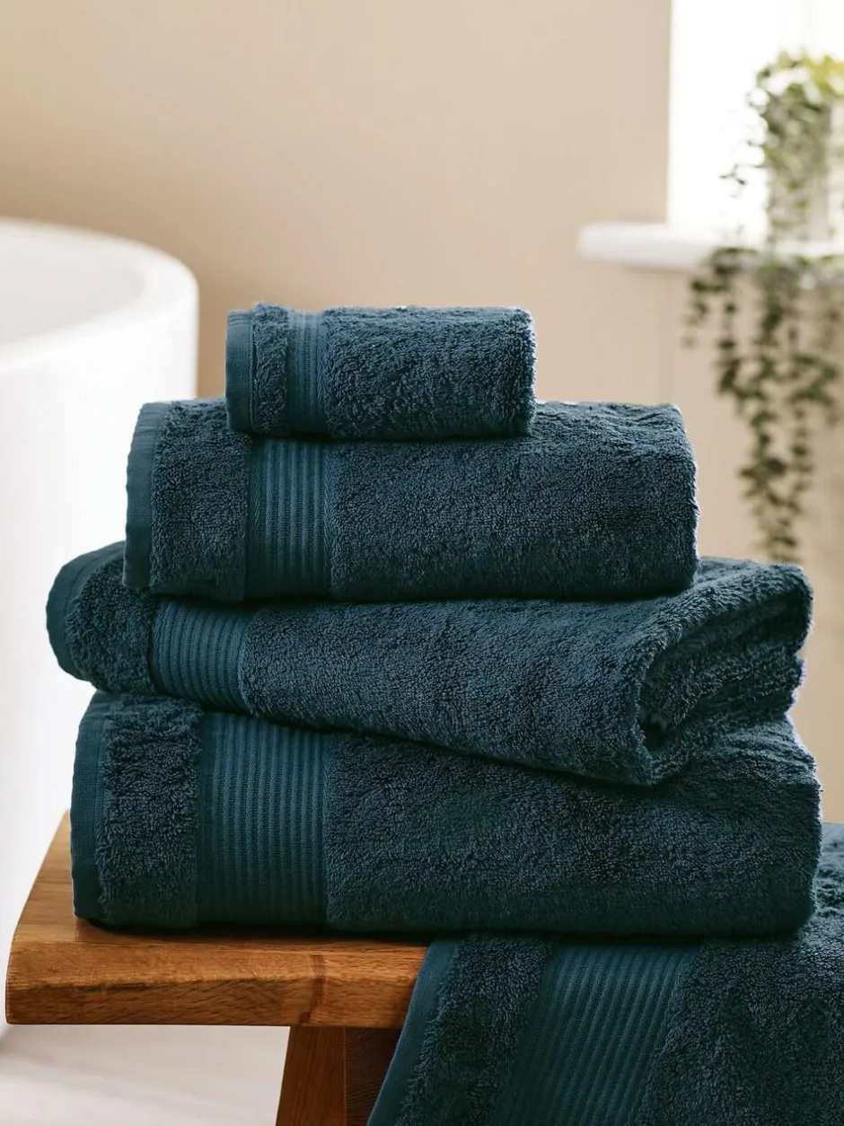 Next Blue Teal Dark Egyptian Cotton Towel Hot