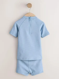Next Textured Swim Set (3mths-7yrs) Blue Hot
