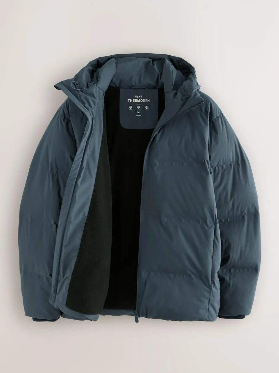 Next ThermoGen Shower Resistant Puffer Jacket Blue New