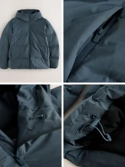Next ThermoGen Shower Resistant Puffer Jacket Blue New