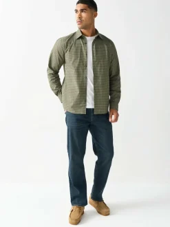 Next Blue Tint Straight Fit Motionflex Jeans Best