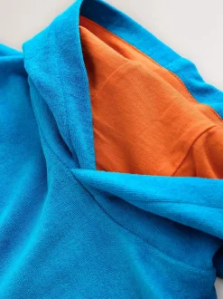 Next Towelling Poncho (3-16yrs) Blue New