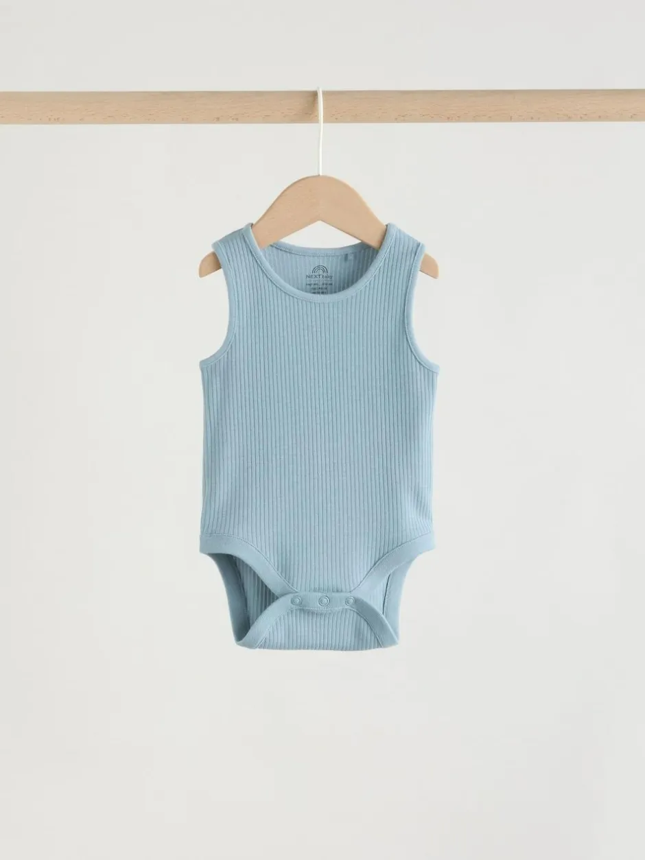Next Blue Vest Baby Bodysuits 5 Pack Discount