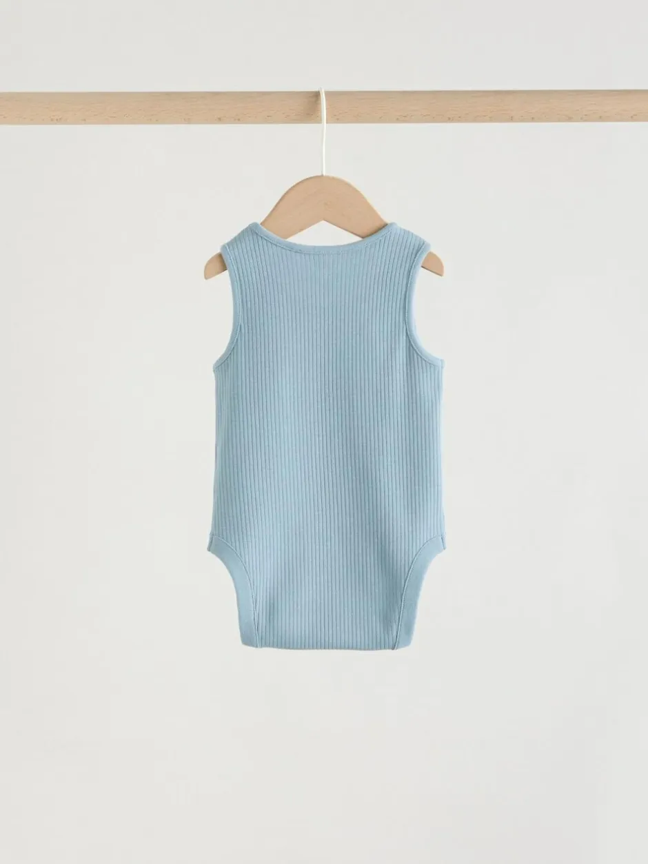 Next Blue Vest Baby Bodysuits 5 Pack Discount