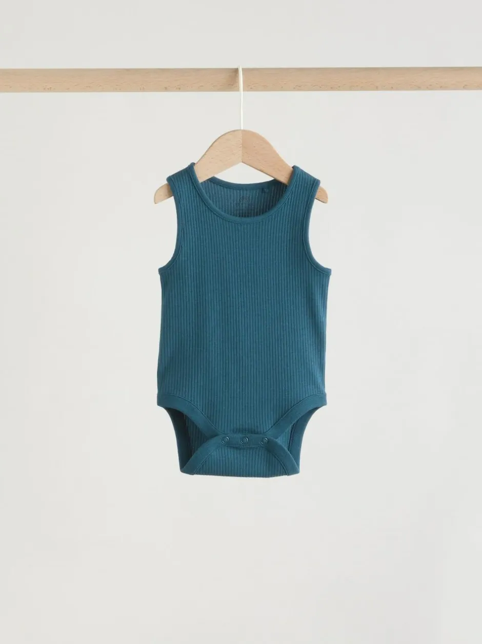 Next Blue Vest Baby Bodysuits 5 Pack Discount