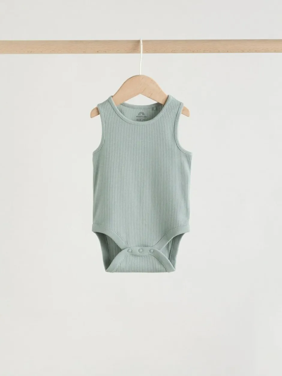 Next Blue Vest Baby Bodysuits 5 Pack Discount