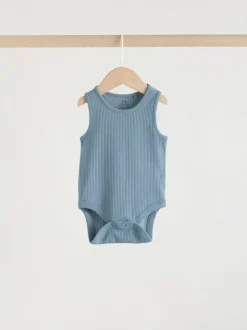 Next Blue Vest Baby Bodysuits 5 Pack Discount
