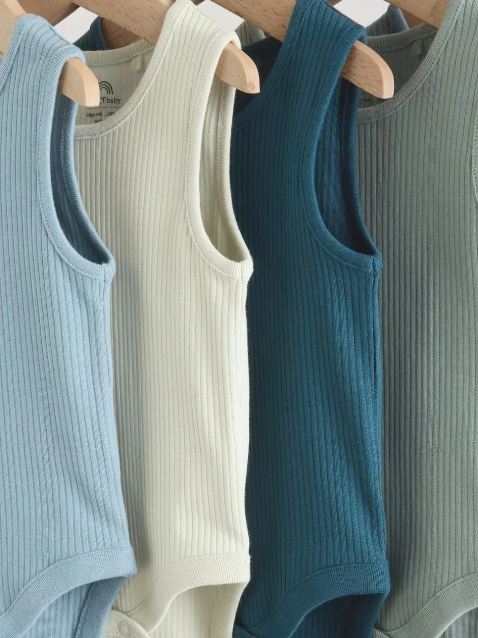 Next Blue Vest Baby Bodysuits 5 Pack Discount