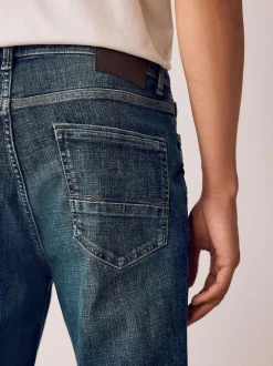 Next Regular Tapered Fit Authentic Stretch Denim Jeans Blue Vintage Best