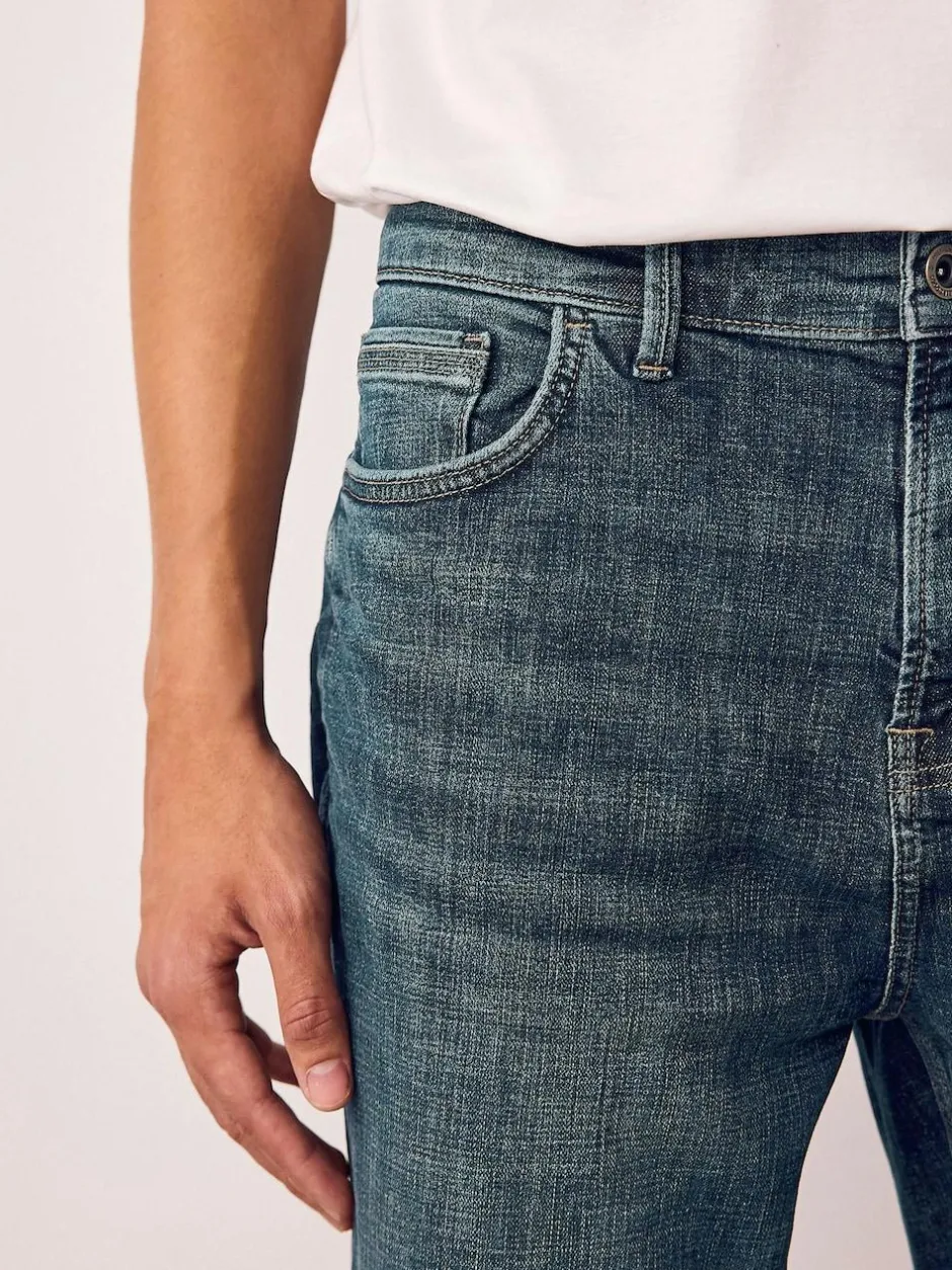 Next Regular Tapered Fit Authentic Stretch Denim Jeans Blue Vintage Best