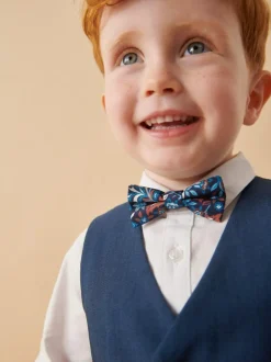 Next Blue Waistcoat, Shirt, Trousers & Bowtie Set (3mths-9yrs) Outlet