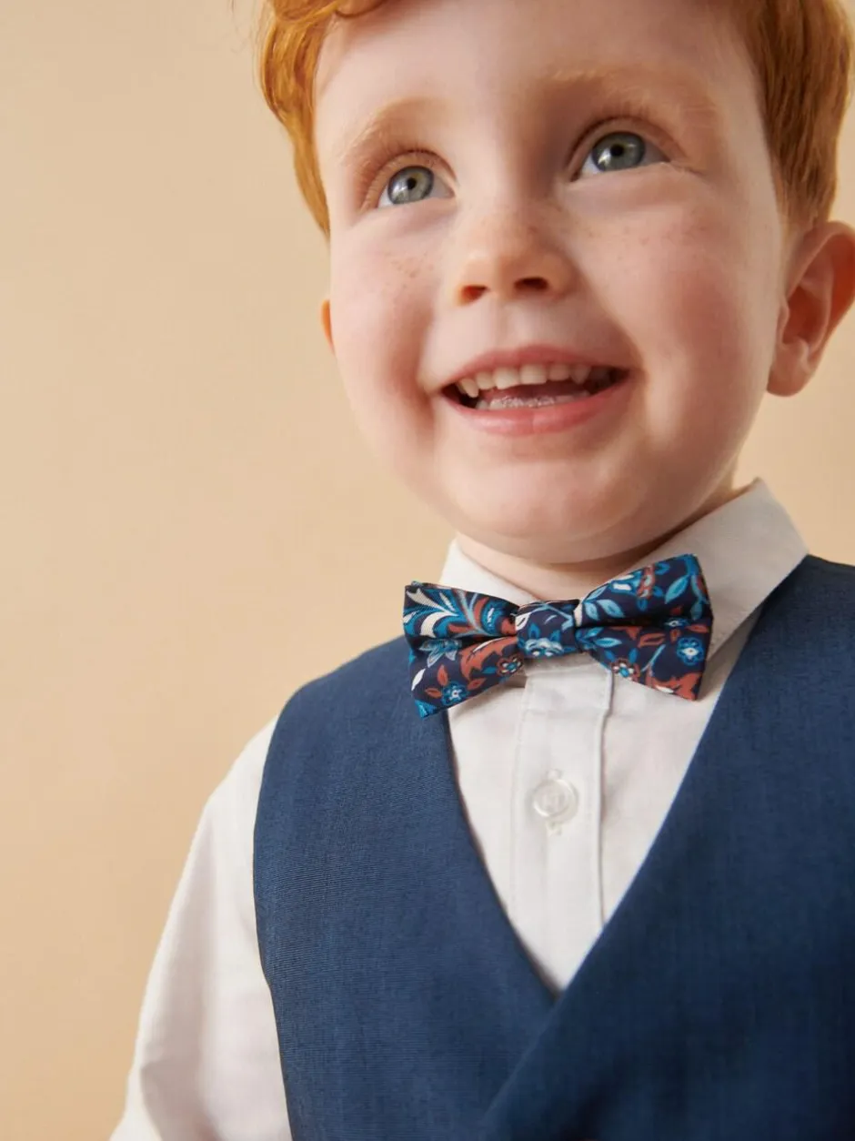 Next Blue Waistcoat, Shirt, Trousers & Bowtie Set (3mths-9yrs) Outlet