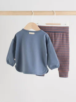 Next Blue Woodland Baby Top and Leggings Set 2 Piece (0mths-3yrs) Clearance