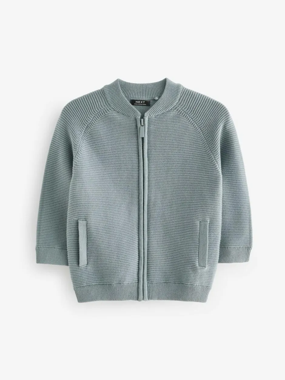Next Blue Zip Through Cardigan (3mths-7yrs) Discount