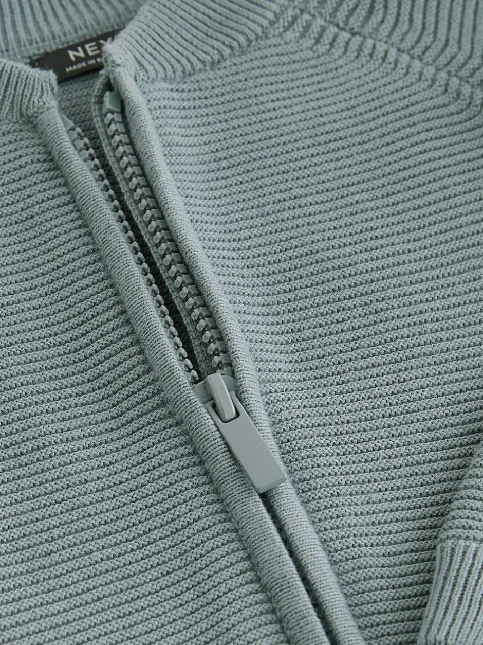 Next Blue Zip Through Cardigan (3mths-7yrs) Discount