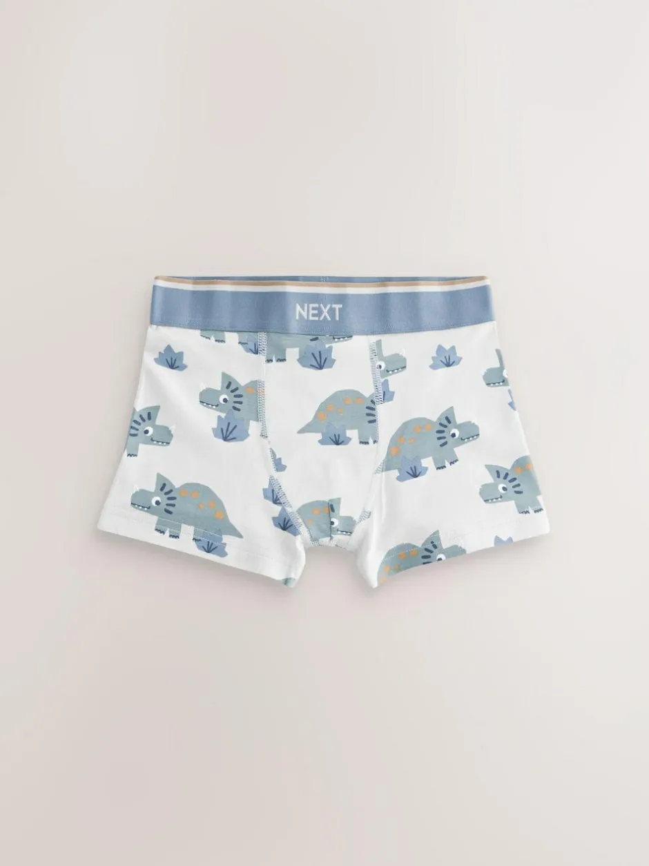 Next Trunks 5 Pack (1.5-12yrs) Blue/Brown Dino New