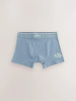 Next Trunks 5 Pack (1.5-12yrs) Blue/Brown Dino New
