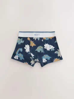 Next Trunks 5 Pack (1.5-12yrs) Blue/Brown Dino New