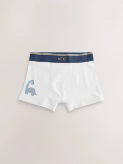 Next Trunks 5 Pack (1.5-12yrs) Blue/Brown Dino New