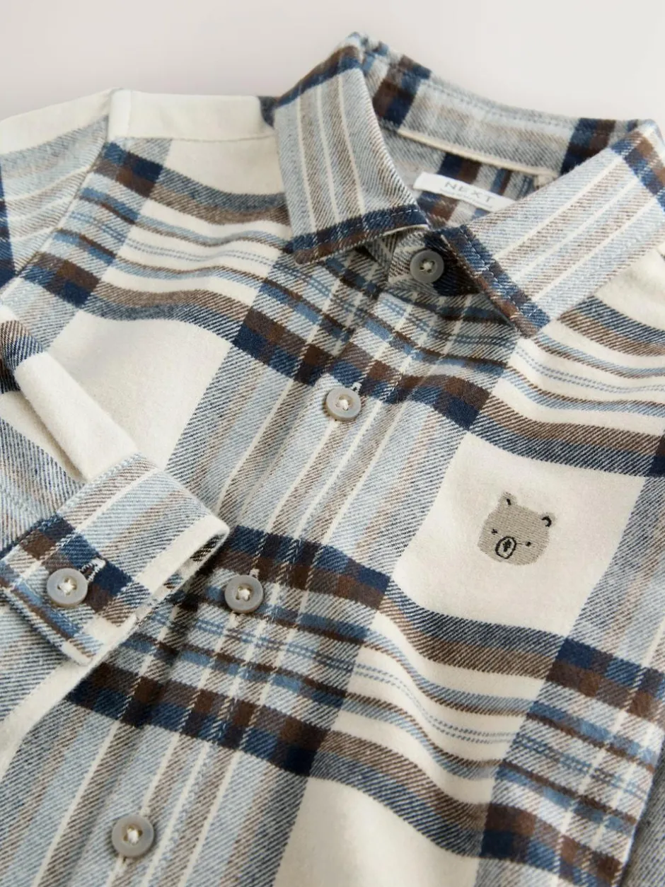 Next Long Sleeve Character Shirt (3mths-7yrs) Blue/Ecru Hot
