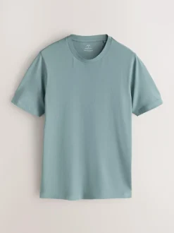 Next Muscle Fit Essential T-Shirts 3 Pack Blue/Ecru White/Green Online