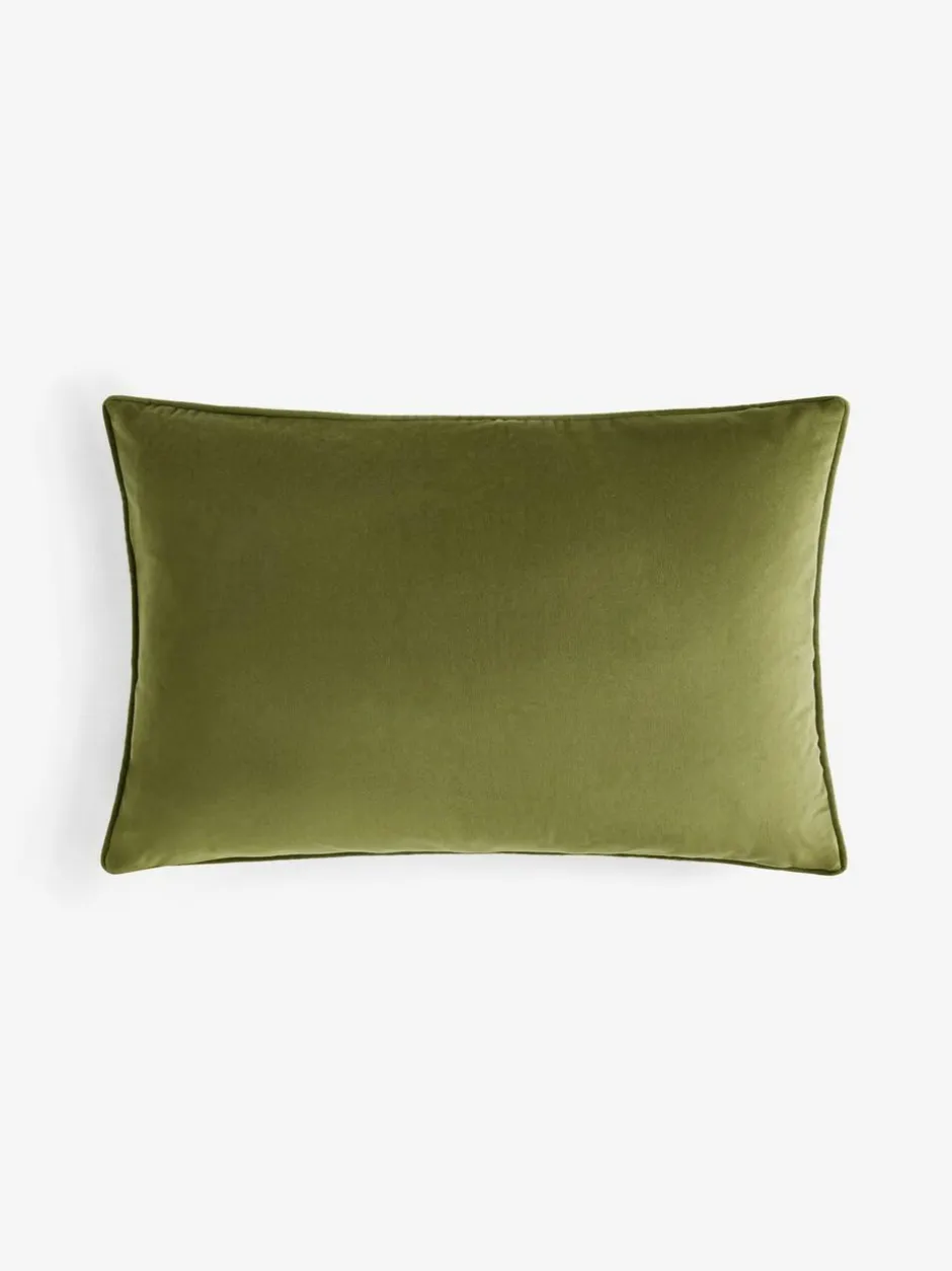Next Blue/Green 40 x 59cm Cut Velvet Wiggle Cushion Discount