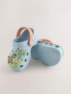 Next Standard Fit (F) Character Clogs Blue/Green Farm Discount
