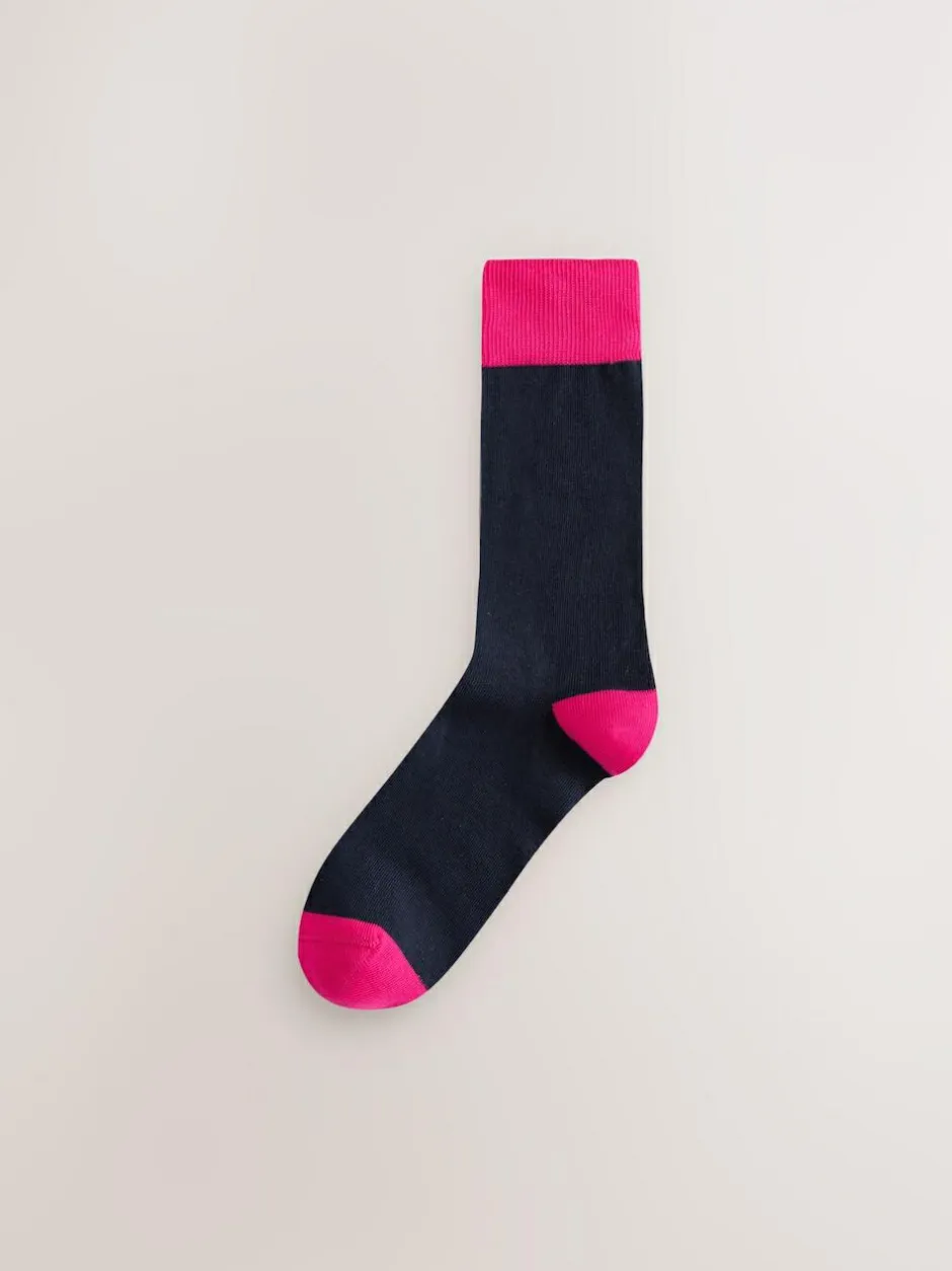 Next Blue/Green/Orange Spot 7 Pack Mens Cotton Rich Socks Online