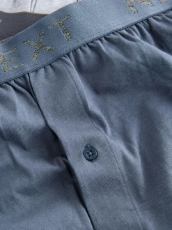 Next Loose Boxers 5 Pack Blue/Grey Clearance