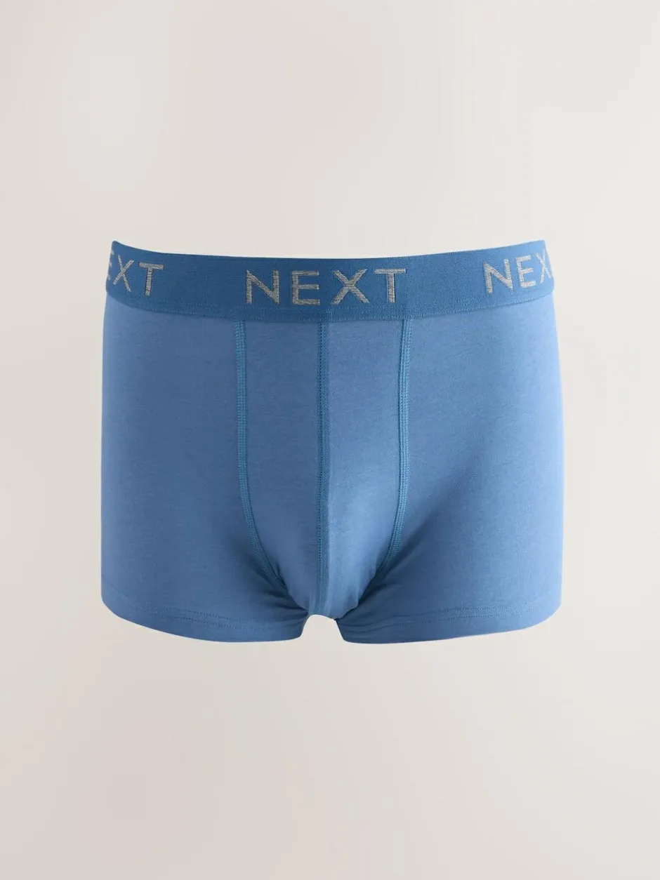 Next Blue/Grey Marl 10 pack Cotton Rich Blend Hipsters Boxers Clearance