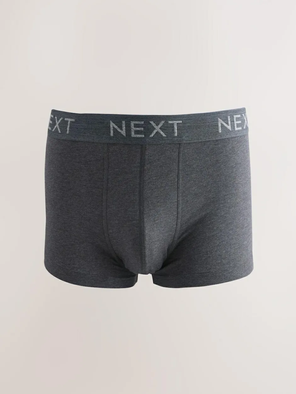 Next Blue/Grey Marl 10 pack Cotton Rich Blend Hipsters Boxers Clearance
