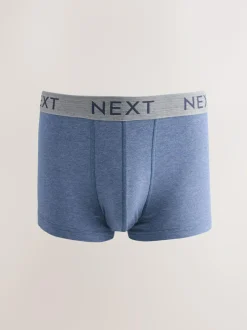 Next Blue/Grey Marl 10 pack Cotton Rich Blend Hipsters Boxers Clearance