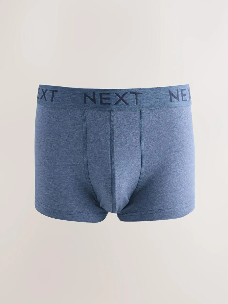 Next Blue/Grey Marl 10 pack Cotton Rich Blend Hipsters Boxers Clearance