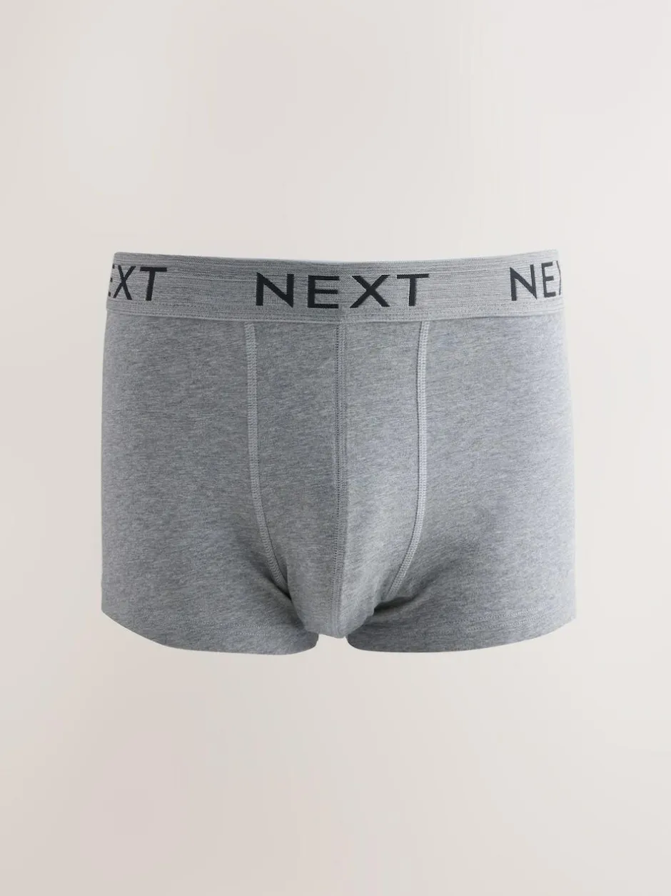 Next Blue/Grey Marl 10 pack Cotton Rich Blend Hipsters Boxers Clearance