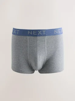 Next Blue/Grey Marl 10 pack Cotton Rich Blend Hipsters Boxers Clearance