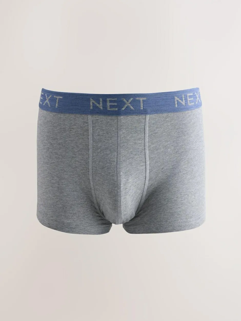 Next Blue/Grey Marl 10 pack Cotton Rich Blend Hipsters Boxers Clearance