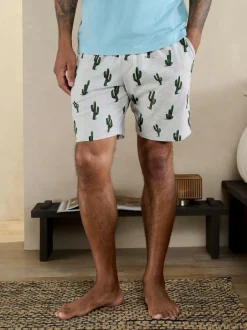 Next Blue/Grey Terry Urban Short Sleeve Jersey Pyjamas Set Hot