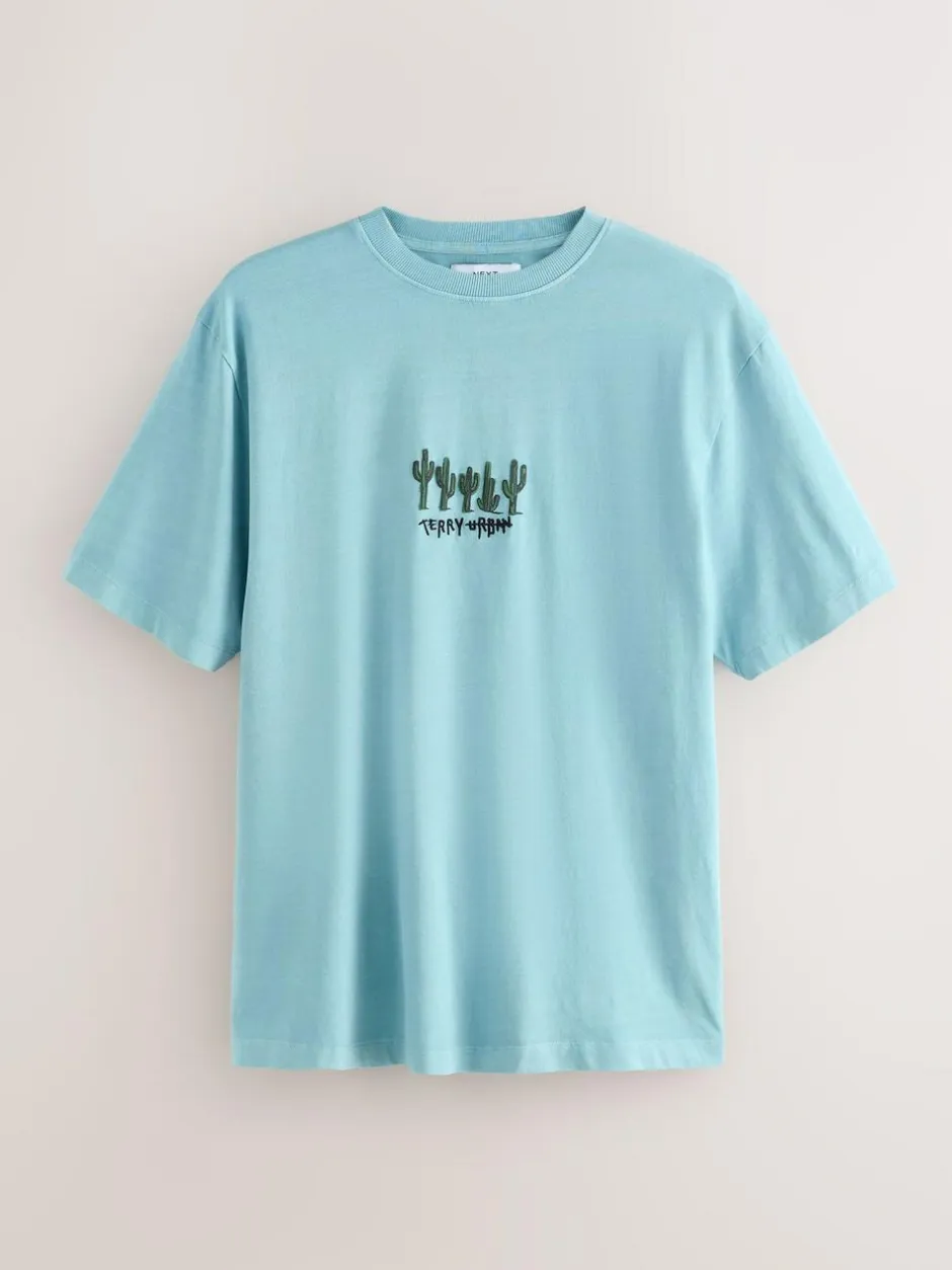 Next Blue/Grey Terry Urban Short Sleeve Jersey Pyjamas Set Hot