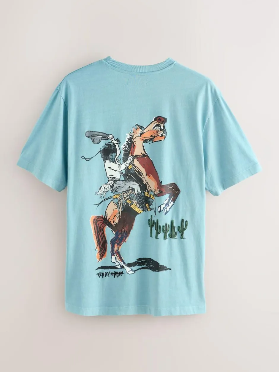 Next Blue/Grey Terry Urban Short Sleeve Jersey Pyjamas Set Hot