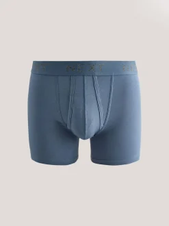 Next Blue/Grey/Black 5 Pack A-Front Cotton Rich Boxers