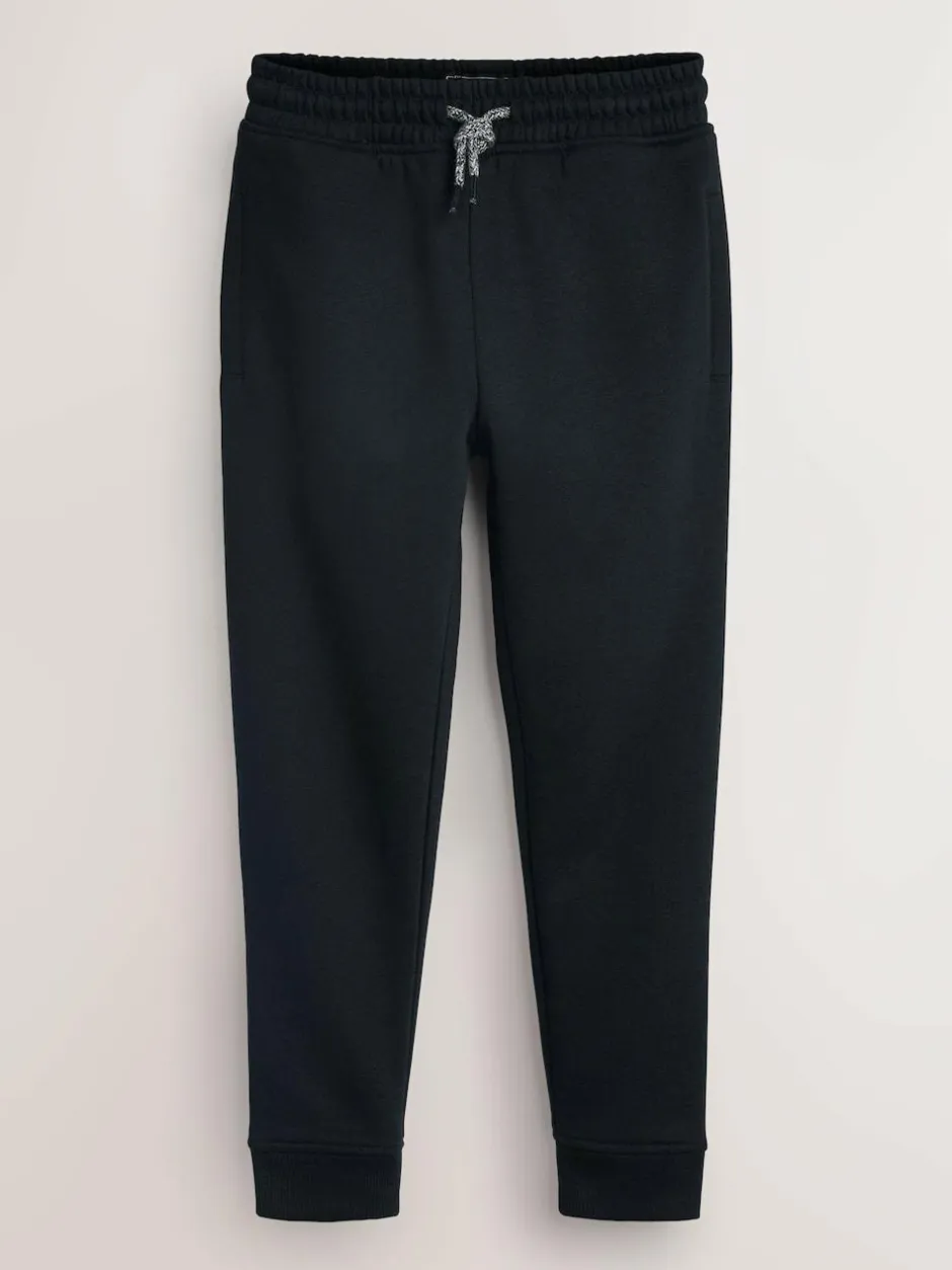 Next Slim Fit Basic Joggers 5 Pack (3-16yrs) Blue/Grey/Black Outlet
