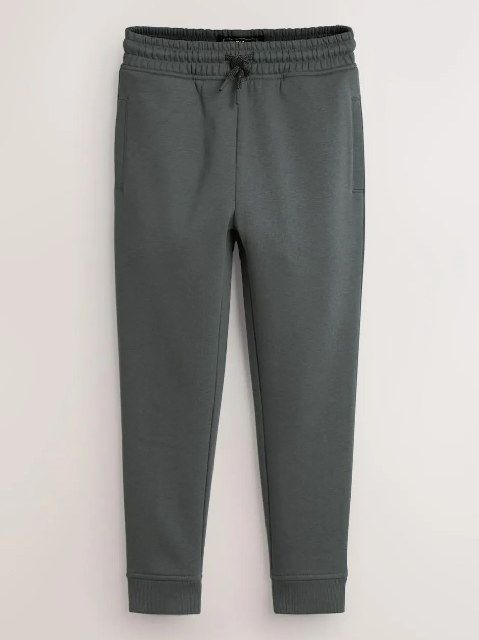 Next Slim Fit Basic Joggers 5 Pack (3-16yrs) Blue/Grey/Black Outlet