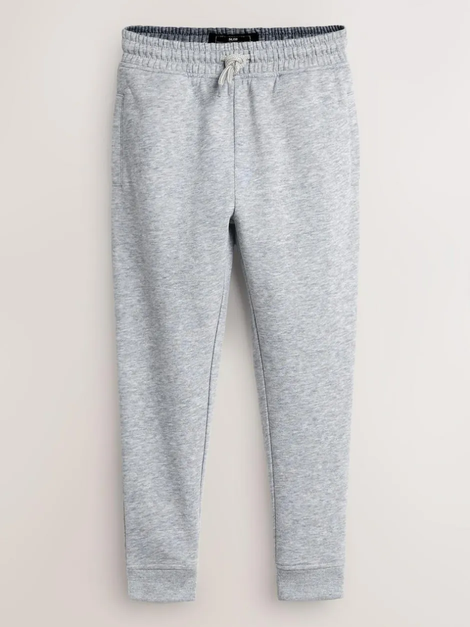 Next Slim Fit Basic Joggers 5 Pack (3-16yrs) Blue/Grey/Black Outlet