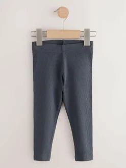 Next Ribbed Leggings 5 Pack (3mths-7yrs) Blue/Grey/Stripe Hot